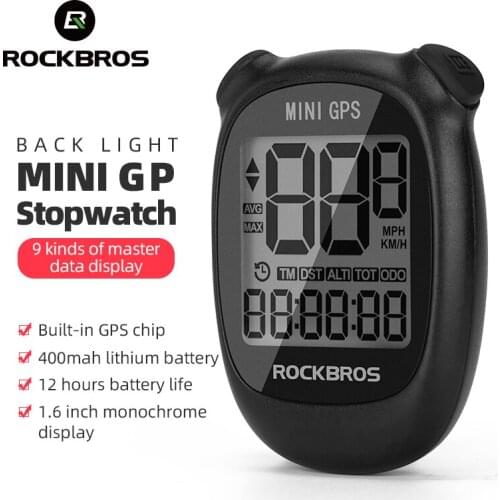 ROCKBROS Wireless Bicycle GPS Bicycle Computer Cycling Computer 1.6 inch Display Backlight Bicycle Speedometer Bike Accessories
