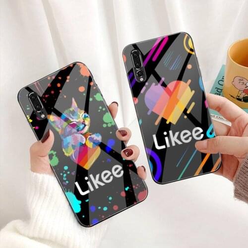 Likee app logo cat bear love heart Phone Case Tempered Glass For Huawei P30 P20 P10 lite honor 7A 8X 9 10 mate 20 Pro