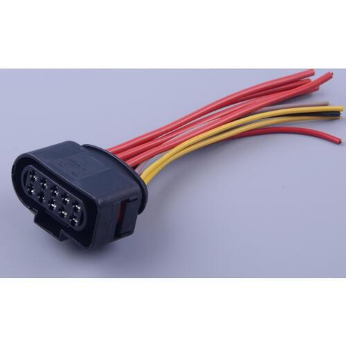 CITALL 10 pin 10 Wire Headlight Wiring Pigtail Adapter Connector Plug for AUDI A3 2006 2007 2008 2009 2010 2011 2012 2013