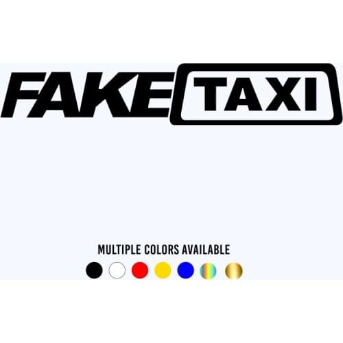CK3141#FAKE TAXI fake taxi funny car sticker vinyl decal silver/black car auto stickers for bumper rear window