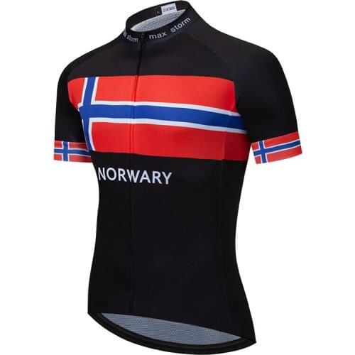 Cycling Jersey 2019 Norway Black Blue New Team Custom Road Mountain Racing Top Bike Jersey Maximum Storm