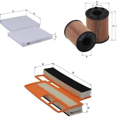 Fiat Doblo 1.3 Multijet (2006 - ) 3'lü Filter Set