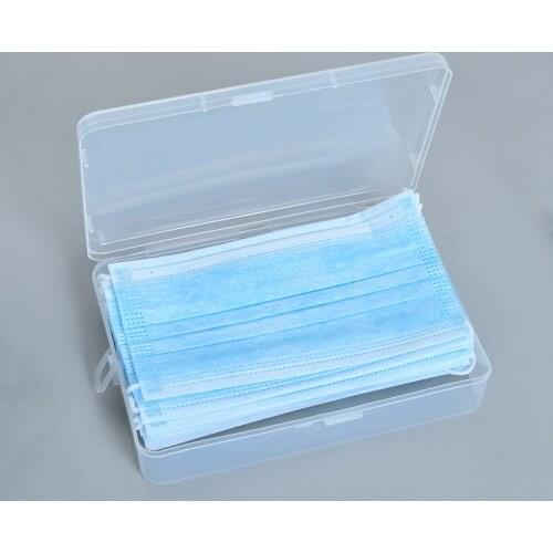 Personal Face Mask Storage Box, PP Material Dust-proof Face Mask Case Holder Face Mask Container and Organizer, Clear