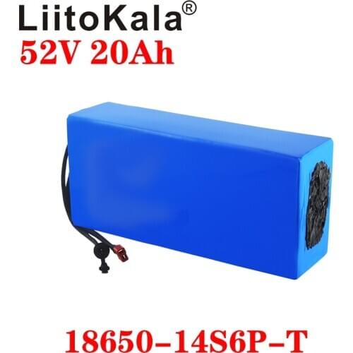 LiitoKala 18650 52V 20ah 14s6p Lithium Battery Pack 52V Electric Bike Battery 52V 20Ah Lithium Scooter Battery Pack