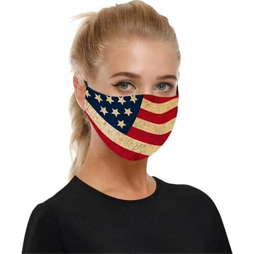 Halloween Masks For Adults American Flag Print Protective Face Masks Маска На Лицо Headband Bandana Mascarillas Mundschutzmaske