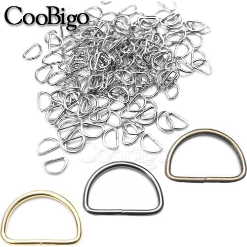 10pcs Metal D Ring Dee Buckle Clasp Small Hardware for Bra Shoes Wallet Purse Pet Collar Key Chain DIY Craft Accessories 10mm