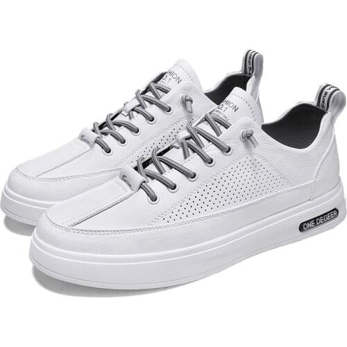 Mens White Sneakers 2021 New Fashion Vulcanize Shoes for Men High Quality Leisure Shoes Platform Lace-up Walking Sports Trainer