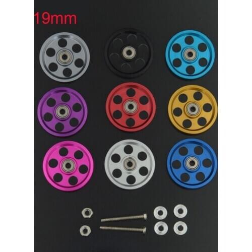 4PCS/8PCS 95238 19mm 6 holes Aluminum Alloy Bearing Guide Wheel Guide Roller for Tamiya Mini 4WD DIY Parts