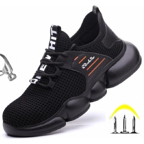 Indestructible Shoes Men Steel Toe Cap Work Safty Shoes Light Men Sneakers Breathable Anti-smashing Anti-piercing Work Boots