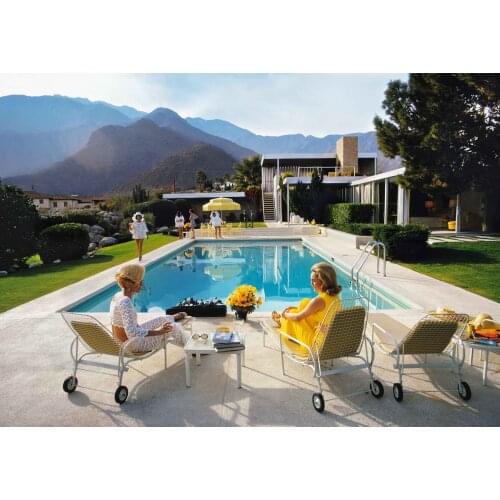 PALM SPRINGS - Saguaro Hotel Picture Art Silk Poster Print 24x36inch