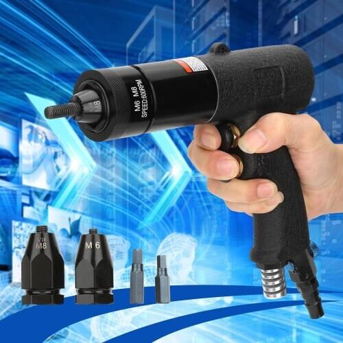 Pneumatic Riveting Gun Pull Nut Automatic Air Riveter Nut Gun Tool Furniture Stapler