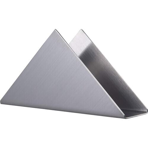 Triangle Napkin Holder Stainless Steel Decorative Paper Cocktail Napkin Dispenser Organizer for Kitchen Countertops, Dinner Tabl