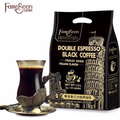 130g*2 pack Malaysian famous Italian espresso coffee powder, sugar-free, milk-free, slightly bitter, pure and fragrant bag