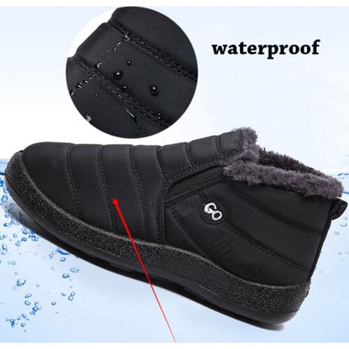 Rimocy Winter Non-slip Plush Snow Boots Women 2021 Waterproof Warm Ankle Boots Woman Plus Size 46 Comfotable Soft Bottom Botas