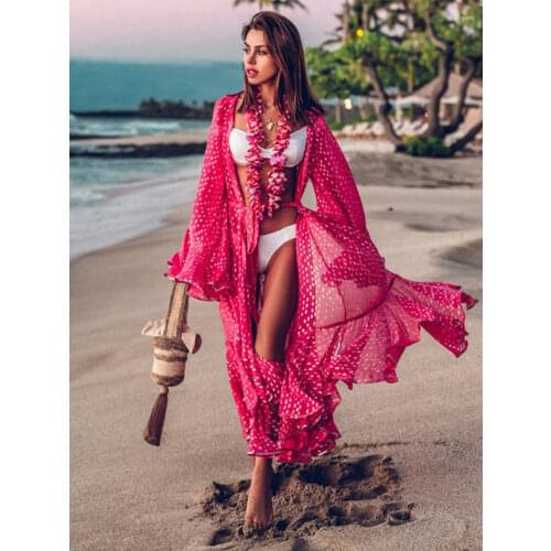 2021 Women Swimsuit Cover Up Sleeve Kaftan Beach Tunic Dress Robe De Plage Solid White Cotton Pareo High Collar Beachwear