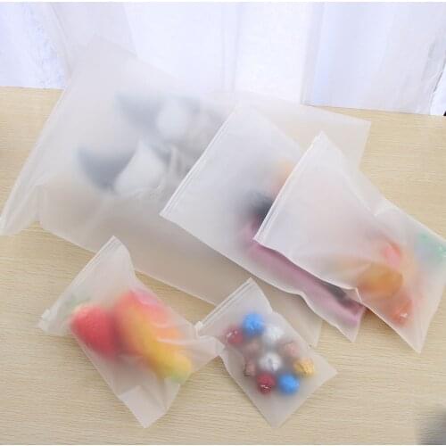1PC Portable Waterproof Scrub EVA Plastic Bag With Hole Translucent Zip Lock Suitcase Storage Pouch Cloth Organizer Accessory