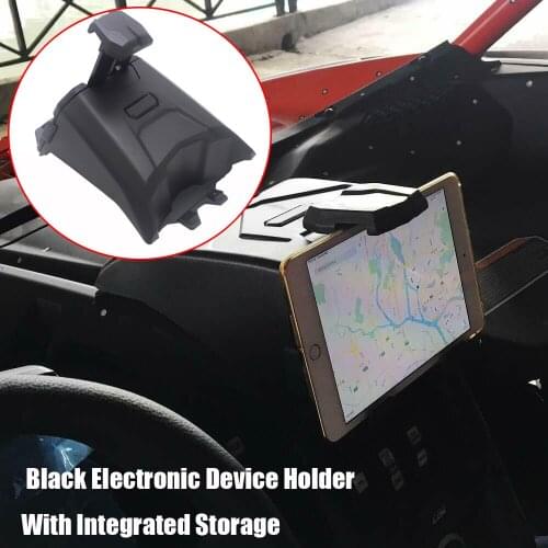 2017 2018 For Can Am Maverick X3 Models Black Electronic Device Holder With Integrated Storage