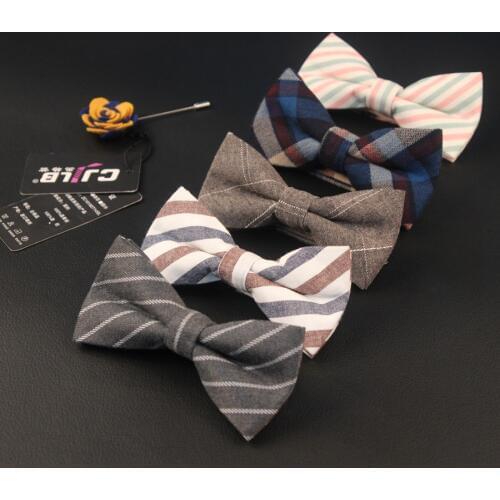 33color mens cotton classic print plaid striped bow tie butterfly fashion designer bowtie for wedding business high-end 50pcs