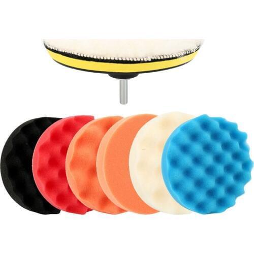 BMBY-9 Pcs/Set 6 Inch Car Polishing Pad Set Buffing Sponge Polish Auto Sponge Waxing Pads Drill Set Kit For Car Polisher Wheel W
