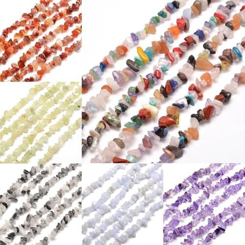 1 Strand Natural Irregular Freeform Chip Stone Beads Opal Quartz Fluorite Amethys For Jewelry Making DIY Charm Bracelet Necklace