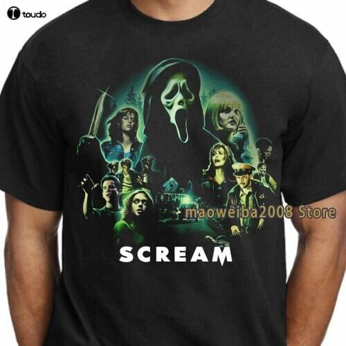 SCREAM T Shirt Horror Movie HALLOWEEN Tshirt Ghostface Gothic Men Black Tee
