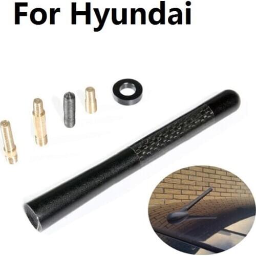 Good Wrc Carbon Fiber Short Antenna Radio Fm Antenna Car Styling For Hyundai Santa Fe Solaris Sonata Terracan Tiburon Tucson