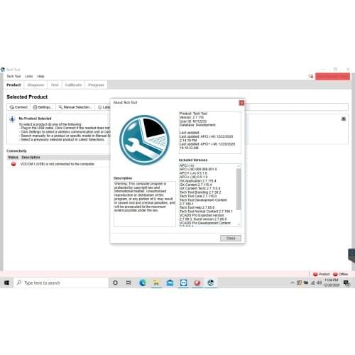 Premium Tech Tool 2.7.116 (PTT 2.7 / VCADS) [2020] (REAL Development) for vo lvo with developer tool free shipping
