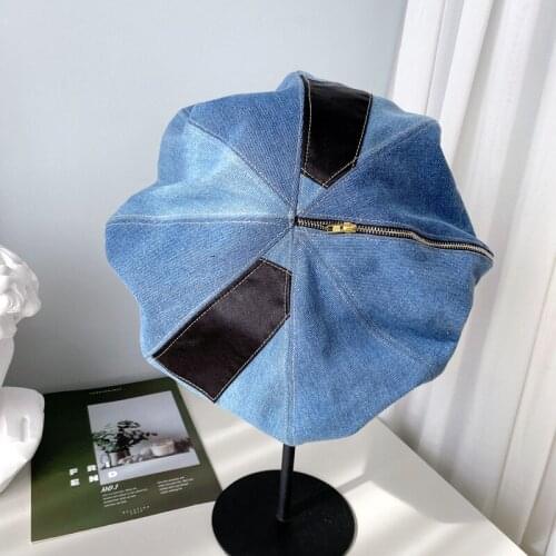 Korean Designer Style Big Cowboy Beret Hat Cute Girl Fashion Painter Hat Casual Spring Autumn Octagonal Women Hat Newsboy Cap