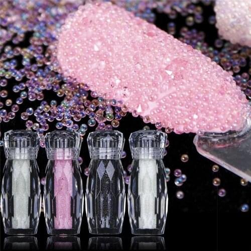 Colorful 3D DIY Nail Art Makeup Crystals Micro Beads Glitter Bottle Caviar Diamond Decoration