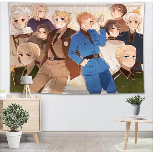 Best Hetalia Anime Tapestry Wall Hanging Decor Wall Tapestry Show Piece For Home Decoration Camping Tent Travel Sleeping Pad