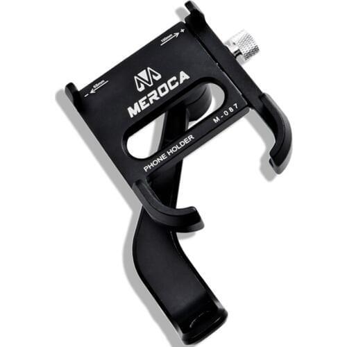 MEROCA Aluminum Alloy Mobile Phone Holder Motorcycle Electric Bike 360 Degree Rotatable Computer Bicycle Handlebar Rack