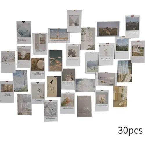 30pcs Postcard Picture Living Room Aesthetic Cardboard DIY Stationery Background Wall Collage Kit Photography Prop Home Decor