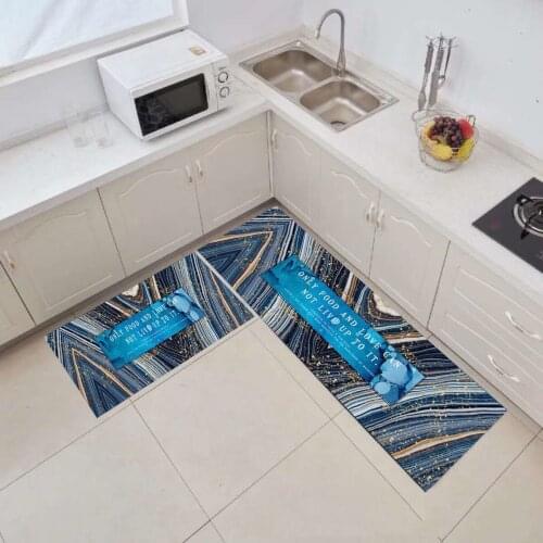 Abstract Print Long Strip Carpet Set, Household Kitchen Floor Mat, Entrance Doormat, Safe And Wear-Resistant