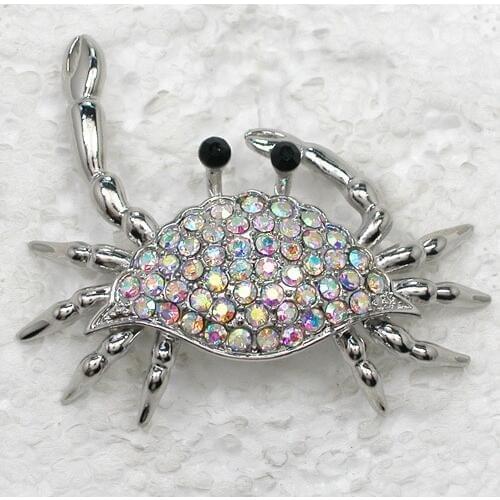 Wholesale Crab brooch Rhinestone Pin brooches C101852