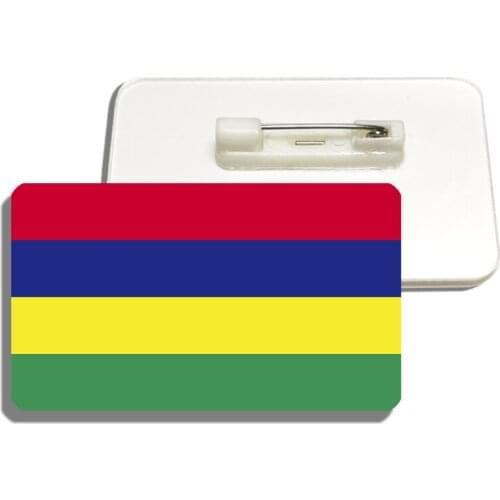 Custom Flag Pin Mauritius Flag Brooch Vintage Resin Badge For Backpacks Clothes Patriotic Jewelry Gift Unisex