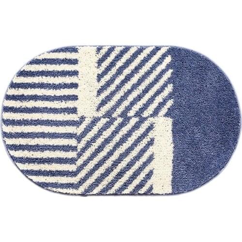 Oval Bath Rugs Mat for Bathroom, Ultra Soft Water Absorbent Non-Slip Bathmat, Bath Carpet for Bathtub Shower Bathroom