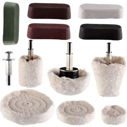 Hot SV-12 Polishing Pads Wheel Kit ,Including Frosted Cone Mushroom T-Wheel Grinding Heads with Handle