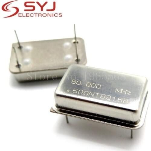 5pcs/lot Rectangular active crystal oscillator 50M 50MHZ 50.000MHZ 10M 10MHZ 10.000MHZ DIP-4 In Stock
