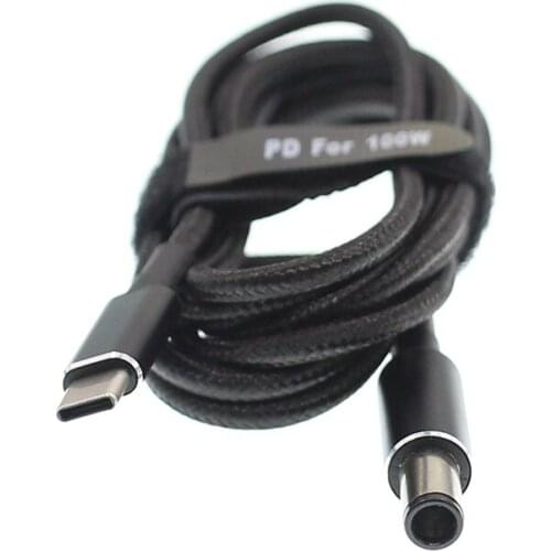 USB C Type-C To 4.5*3.0mm PD Power Cable For HP Envy Adaptor Cord 100W 19.5V 1.8m
