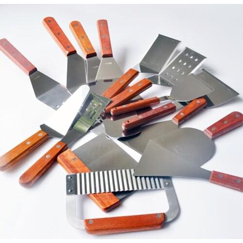 Barbecue steak pizza hand scoop cake press shovel cooking food thicken food shovel pancake slip teppanyaki kitchen BBQ tool