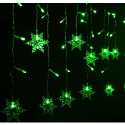Led Snowflake Transparent Silver Wire Outdoor Decoration Home Fairy Light Curtain Stripe Lamps for Bedroom,AC 220V H-28