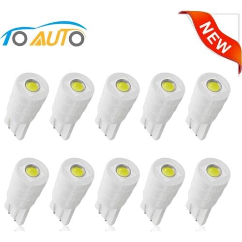 T10 W5W LED Bulbs 194 168 Ceramic Car Interior Lights Reading Door Instrument Side Plate Light Auto Lamp White 5W5 12V