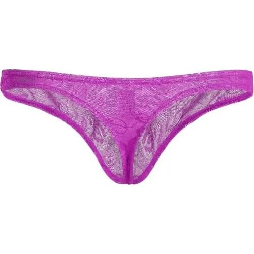 1PCS Mens Fashion Underwear Breathable Elastic Triangle Shorts Sexy Striped Lace Panties Low Waist Comfortable Underwear Set