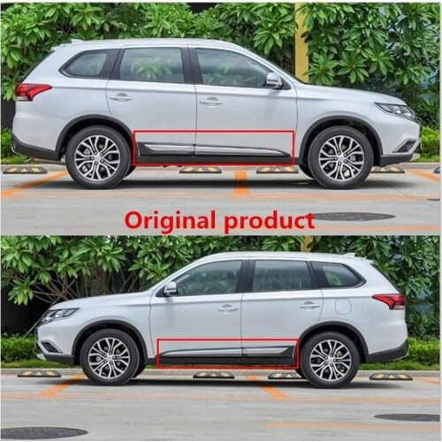 High quality Car styling ABS Chrome body side moldings side door decoration For Mitsubishi Outlander 2016-2018 Original style 4P