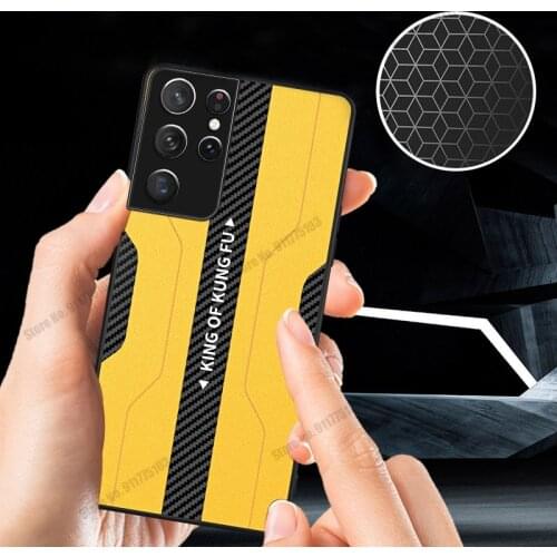 For Samsung Galaxy S21 Ultra 5G arbon Fiber PU Leather Protective Phone Case For Samsung S21 Plus Soft TPU Silicone Back Cover