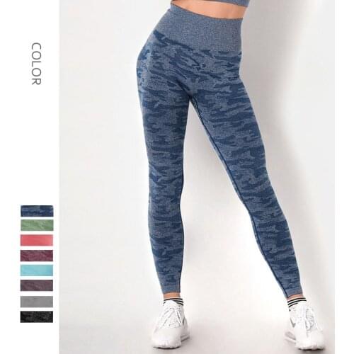 Women Camo Pant Sport Gym Leggings For Fitness Yoga Push Up Sweatpants Joggers High Waist Tights Workout Female Running Trousers