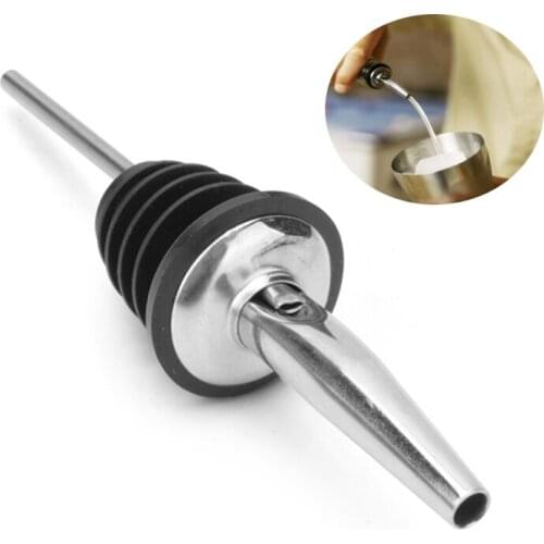 1Pcs Stainless Steel Liquor Spirit Pourer Flow Wine Bottle Pour Spout Stopper Wine Bottle Dispenser Barware Kitchen Tools