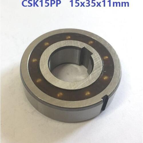 100pcs CSK15PP 15mm One Way Clutch Bearing With dual keyway 15x35x11 mm Sprag Freewheel Backstop Bearing 15*35*11mm