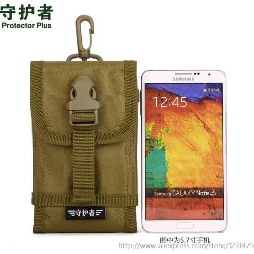 6 inch Big mobile phones Bag with Hook , external attachable pouch / Molle system A3127