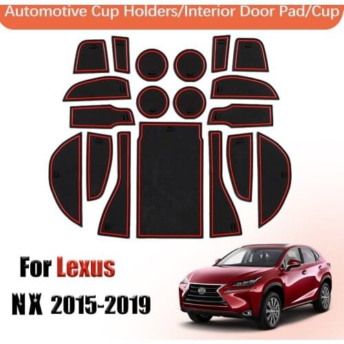 Door groove mat Gate Slot Cup Pad For Lexus NX 200T 300 300H AZ10 2015-2019 Anti-Slip Mat Interior Cup Holders Non-slip Mats